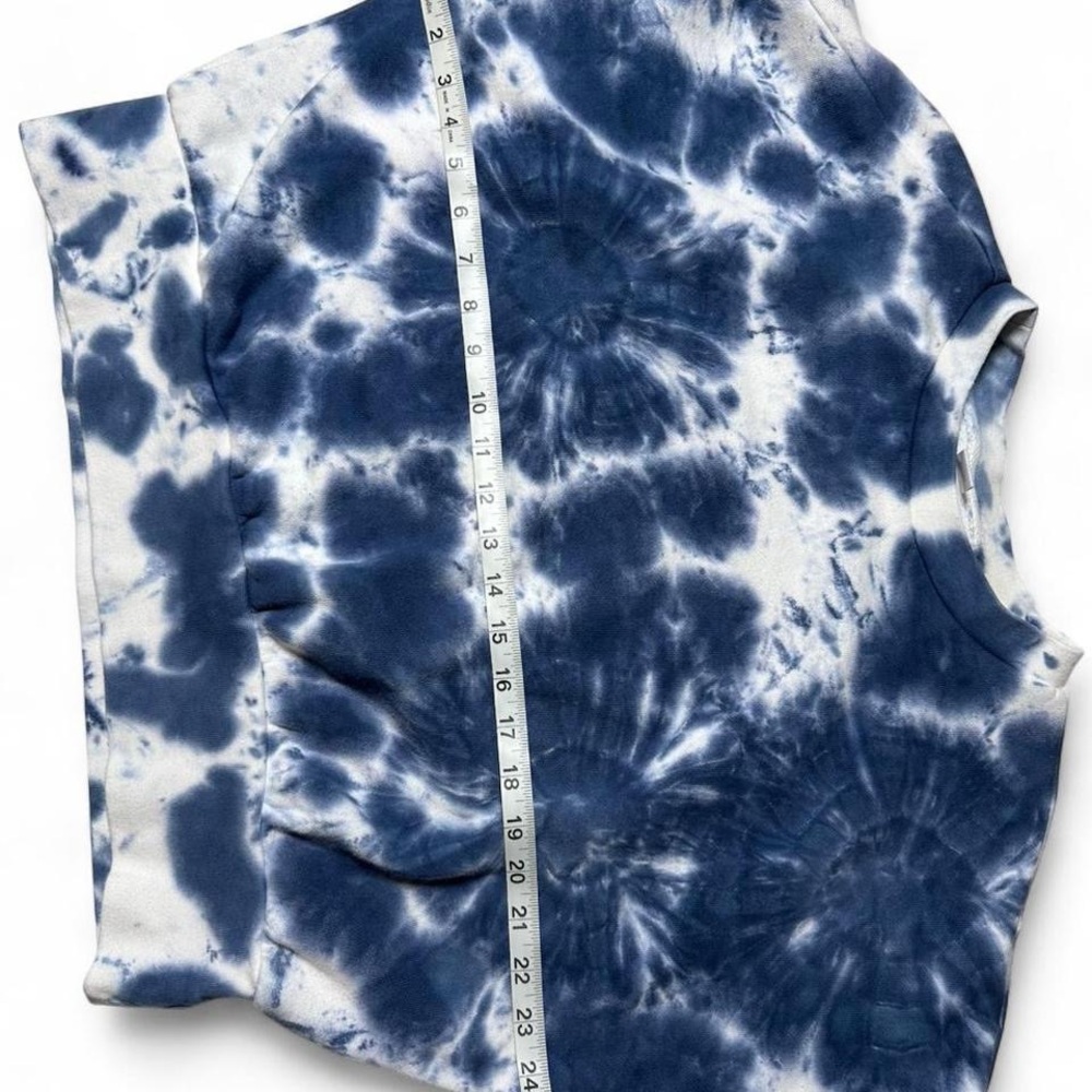 Loose Tie-Dye Cropped crew-neck sweatshirt - Picture 4 of 7